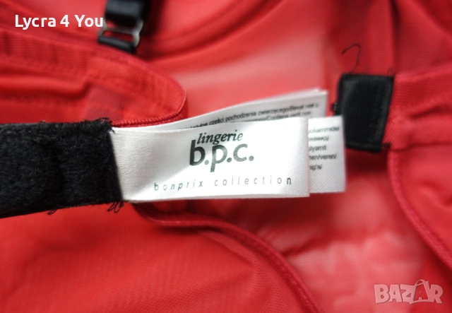 Bonprix Lingerie 85A-B червена нощничка с бял пух, снимка 7 - Бельо - 53841918