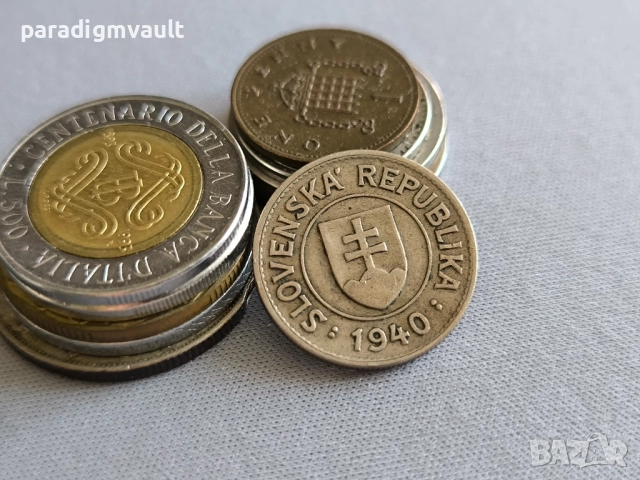 Монета - Словакия - 1 крона | 1940г., снимка 2 - Нумизматика и бонистика - 52770696