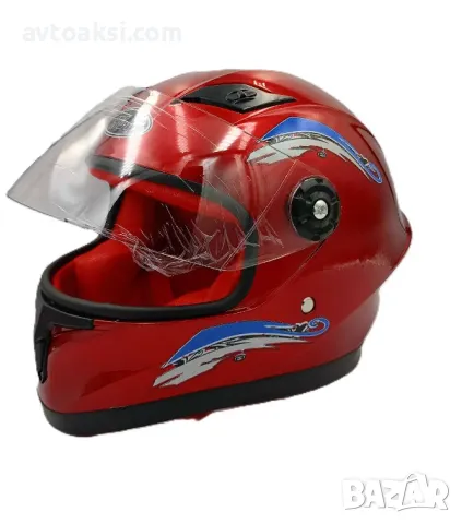 Детска каска Мотор/Мотопед/Вело/Скутер/Атв три цвята, снимка 4 - Аксесоари и консумативи - 49602258