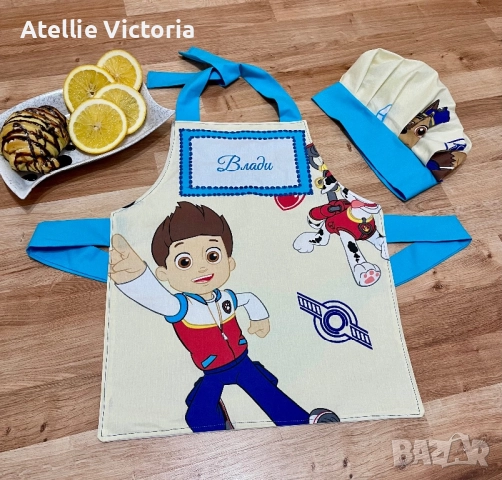 Детски готварски комплект от шапка и престилка , снимка 3 - Други - 52394783