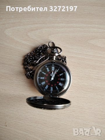 NOUSEG винтидж джобен кварцов часовник с римски цифри+ верижка , снимка 14 - Джобни - 41227257
