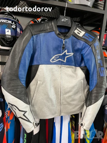 Кожено мото яке за мотор ALPINESTARS SX-1,48 S/M,всички протектори, снимка 2 - Аксесоари и консумативи - 51132948