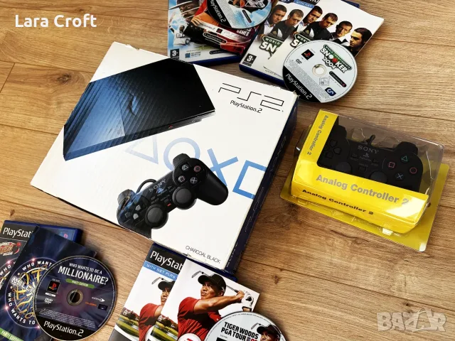 PlayStation 2 Slim модел 90004 с кутия, 5 игри и два джойстика, снимка 9 - PlayStation конзоли - 55831606