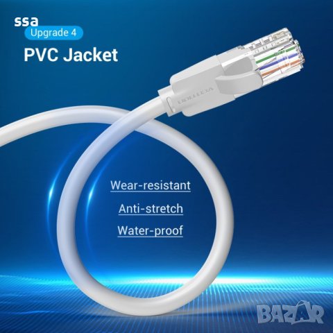Vention Кабел LAN UTP Cat.6 Patch Cable - 1M Gray - IBEHF, снимка 17 - Кабели и адаптери - 44217399