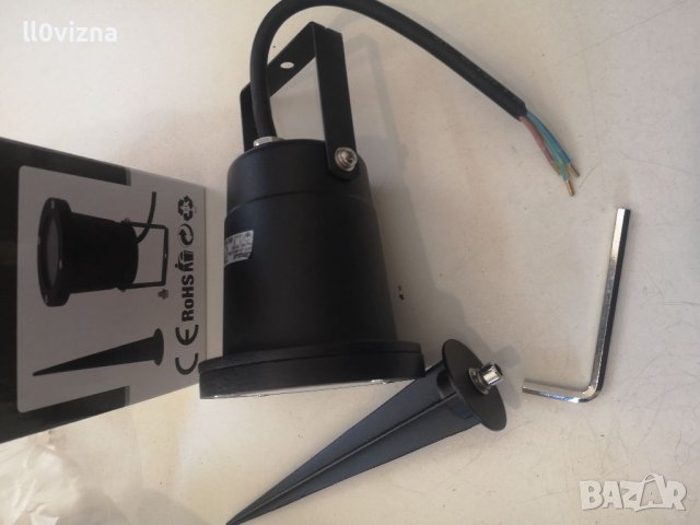 ГРАДИНСКО ОСВЕТИТЕЛНО ТЯЛО, GU10, IP65, ЧЕРНО, снимка 3 - Външни лампи - 41824004