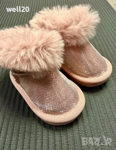 Розови боти с пух р-р 20