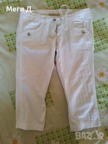 Дамски бели панталонки M, L/28, 29, 30, 31+подарък блуза M, L, снимка 3 - Къси панталони и бермуди - 40940845