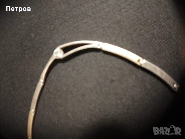 сребърно колие с камък, снимка 4 - Колиета, медальони, синджири - 52996702