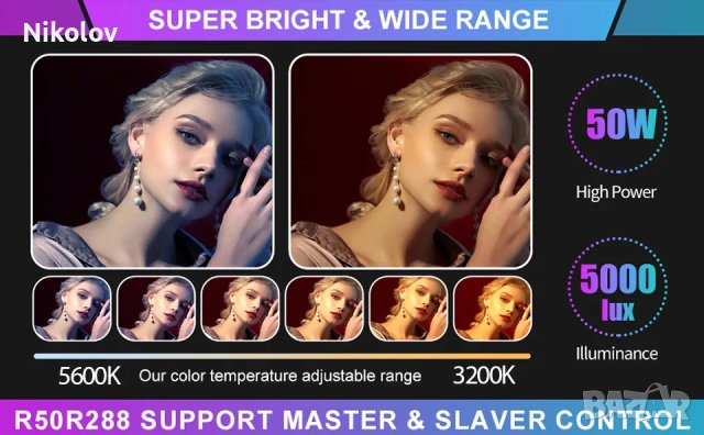 LED панел 960 диода с дистанционно и захранване на ток, снимка 6 - Светкавици, студийно осветление - 42531749