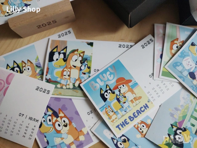 Настолно календарче Блуи / Bluey, снимка 3 - Други - 53146759