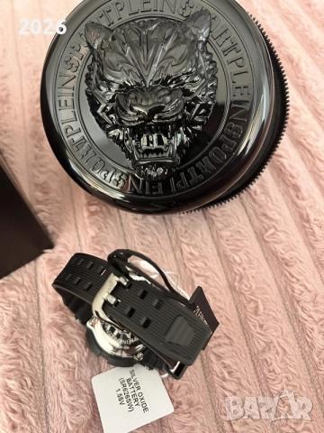 Чисто нов оригинален мъжки часовник Plein Sport Tiger Power (Philipp Plein) - Черен, снимка 5 - Мъжки - 55778071