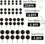 48 броя черни топчета топки на тел от стиропор за декорация на торта , снимка 2
