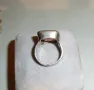 Старинен сребърен пръстен с естествен камък, снимка 5