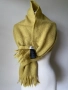 Светлозелен шал HM от 50 % мохер и 50 % вълна, снимка 1
