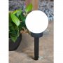Градинска лампа, бял LED, с акумулаторна батерия, 14см, снимка 1 - Външни лампи - 35864946