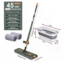 Комплект моп с 360° въртене и сгъваема кофа – Професионално и безконтактно почистване у дома, снимка 2