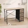 ️ Индустриално бюро с 3 текстилни чекмеджета, снимка 3