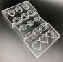 Диамант Диаманти кристали камъни диамантено сърце сърца пластмасова форма Поликарбонатна шоколадови, снимка 1