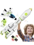Играчка за космическа совалка, ракета, космически кораб, STEM ракетни играчки 5 в 1 подарък , снимка 1