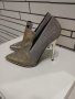 Сребърно-златисти елегантни обувки , снимка 8