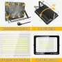 LED прожектор 100 W 10 000 LM 230 V с щепсел водоустойчив – студено бяло, снимка 4