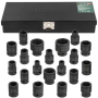 Ударни Вложки 8-32 mm 1/2" Комплект 20 части в метален куфар ROCKFORCE, снимка 2