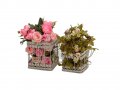 2 броя Метален кафез за декорация Flowers Бял Браш, снимка 2