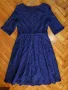 Синя рокля на марката Lucy fashion с дантелени мотиви, снимка 4