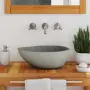 vidaXL Мивка от речен камък, овална, (37-46)x(29-36) см, снимка 3