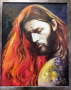 Портрет на David Gilmour,40/55,маслени бои,рамкиран