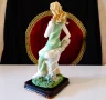 Порцеланова статуетка,фигура Дама,Фея и Сърна,22 см. , снимка 5