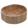 Купа за плодове, тикова дървесина, масив, декорация, кафява, овална, ръчна изработка, дълбока, снимка 2