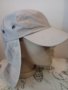 Бежова шапка с козирка с кърпа отзад, снимка 5