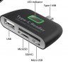 Преходник 4в1 от USB Type C към Micro USB, SD за мишка, клавиатура, флашка, OTG за смартфон, адаптер, снимка 3