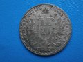 Сребърна монета 20 кройцера 1870 , снимка 1