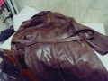 Офицерска шуба от соца дълга естествена кожа на Велур Ловеч размер ХЛ, снимка 2