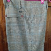 Дамски елегантен панталон,каре, размер М, с маншет, снимка 3 - Панталони - 41141926
