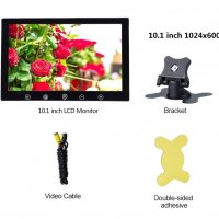 Монитор TFT LCD 10.1 инчов за връзка с камера за паркиране, DVD с 2 видео входа , снимка 2 - Аксесоари и консумативи - 34565299
