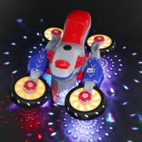 Каскаден музикален светещ мотоциклет 360°, снимка 3 - Музикални играчки - 42368446