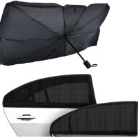 Комплект Сенници за кола, преден тип чадър и странични , снимка 2 - Аксесоари и консумативи - 40423367