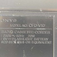 Радиокасетофон CD SONY CFD-V10, снимка 6 - Радиокасетофони, транзистори - 41456666