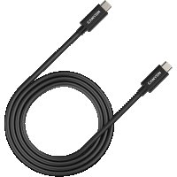 Зареждащ кабел CANYON UC-44, USB TYPE-C to TYPE-C, 1М, Черен SS30250, снимка 1 - USB кабели - 40064137