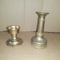 Стари свещници 2 броя - бронзов свещник, снимка 2 - Антикварни и старинни предмети - 41000745