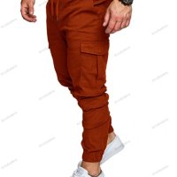  Мъжки едноцветни ежедневни еластични панталони, 11цвята  , снимка 7 - Панталони - 37658155