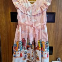 Розова детска рокля, снимка 2 - Детски рокли и поли - 40897357