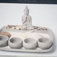 Нова каменна дзен градинка с Буда, снимка 3 - Декорация за дома - 41919737