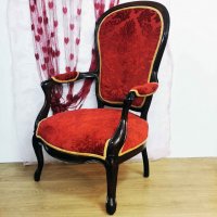 Старинно кресло Роял Ред, снимка 5 - Дивани и мека мебел - 35989539