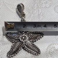 Сребърна висулка морска звезда , снимка 8 - Колиета, медальони, синджири - 44232146