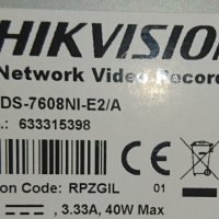 NVR рекордер Hikvision DS-7608NI-E2/A 8 IP канала + 3 TB HDD, снимка 2 - Комплекти за видеонаблюдение - 41325340