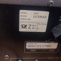  Сет LUXMAN A-007,  D-007, Т-007, снимка 9 - Ресийвъри, усилватели, смесителни пултове - 41831757